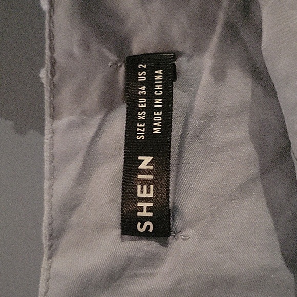 Shein shirt size extra small. Color is gray and is a sheer material. - Picture 6 of 6